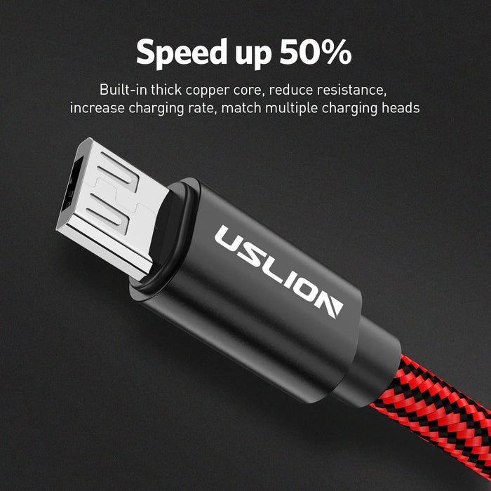 2.4A Micro Usb Data Sync Cable For Samsung Huawei Xiaomi
