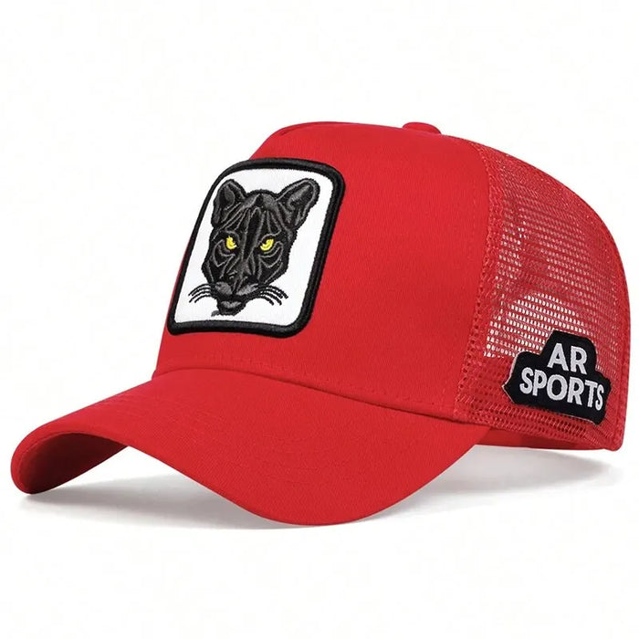 Adjustable Cat Embroidery Baseball Cap / Hat For Outdoor Sun Protection