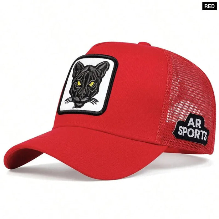 Adjustable Cat Embroidery Baseball Cap / Hat For Outdoor Sun Protection