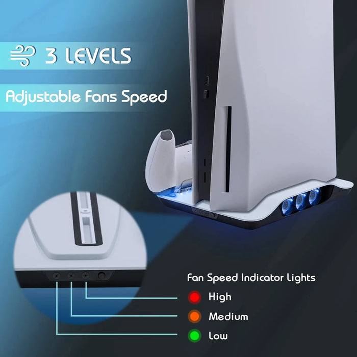 Ps5 Cooling Fan And Dual Charger Dock With Usb