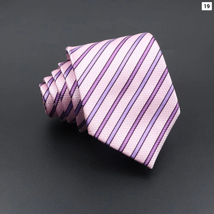 Classic Jacquard Plaid Tie For Business Weddings And Daily Wear