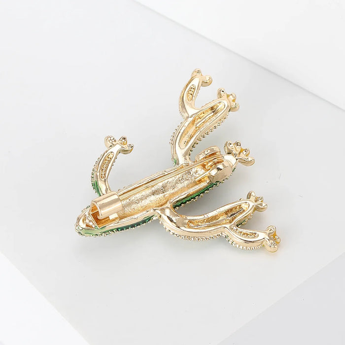 Charming Cactus Lapel Pin For Women Fashionable Brooch Accessory