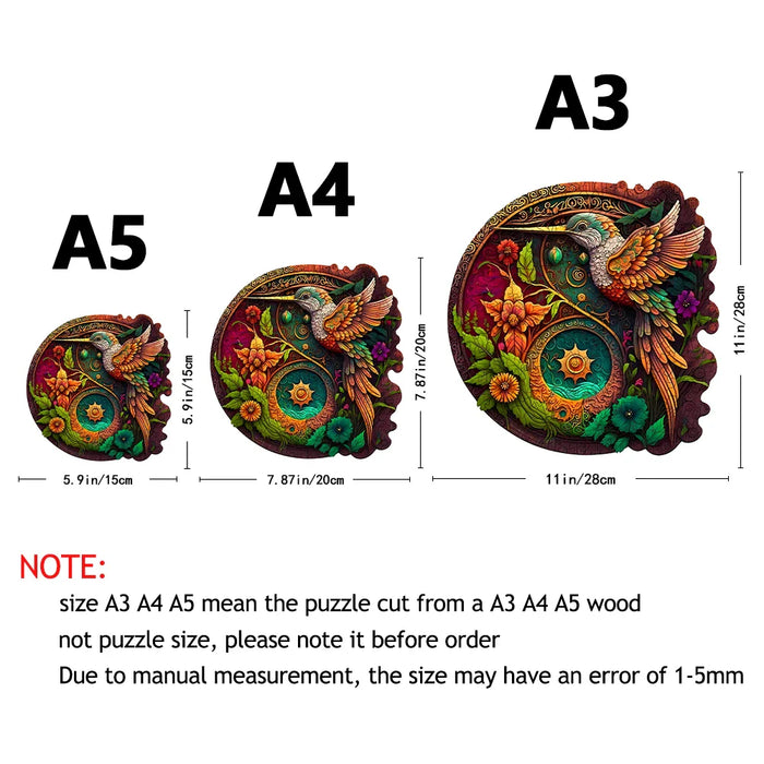 Colourful Hummingbird And Alien Jigsaw Puzzle