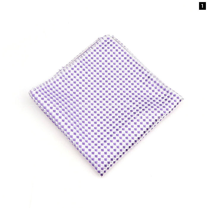 Purple Striped Handkerchief Mens Tuxedo Accessory