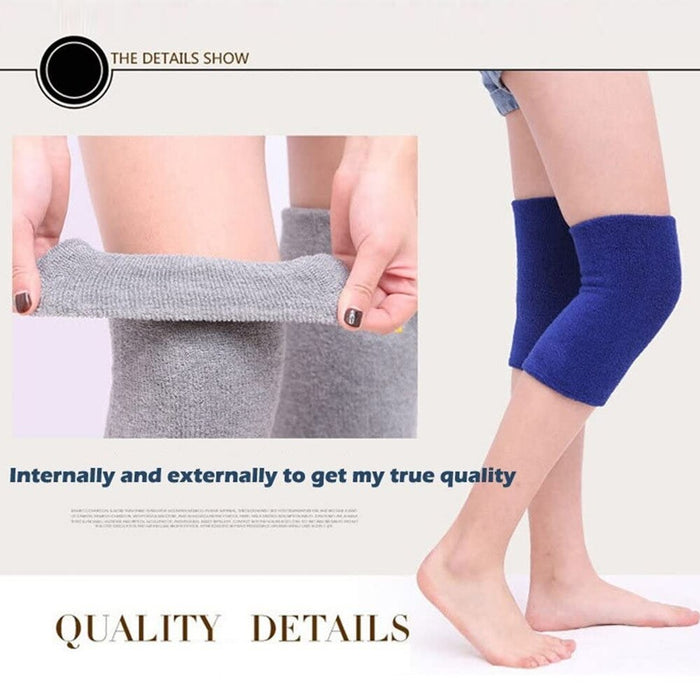 1 Pair Elastic Winter Warm Towel Knee Sleeves For Joint Pain Arthritis Relief