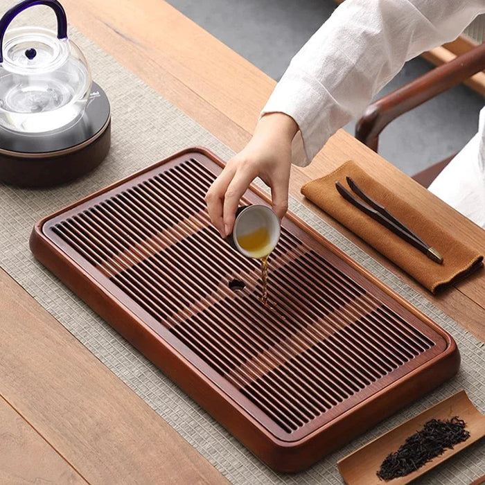 Decorative Bamboo Coffee Tray Set For Kitchen And Restaurant