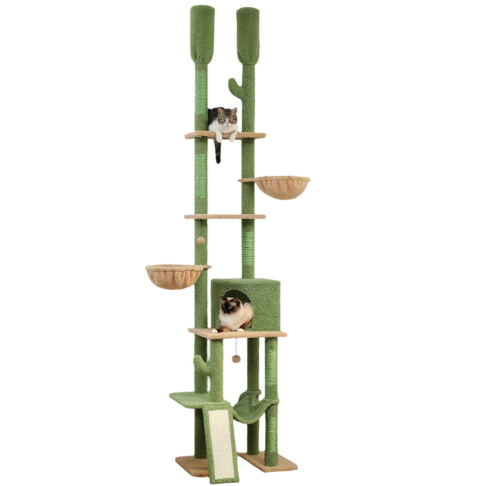 Adjustable Cactus Cat Tower Hammocks Condos