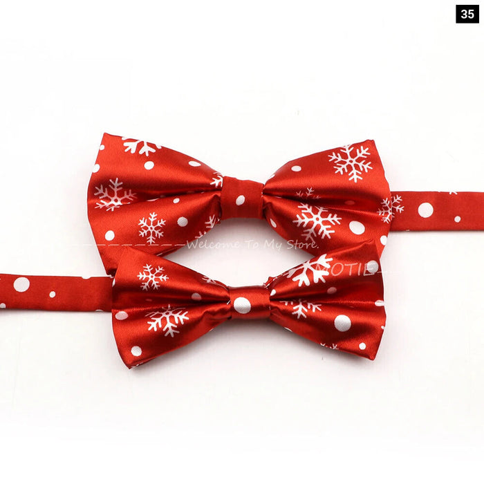 Christmas Bowtie Snowflake Pattern Polyester Parent-Child Wedding Party Accessories