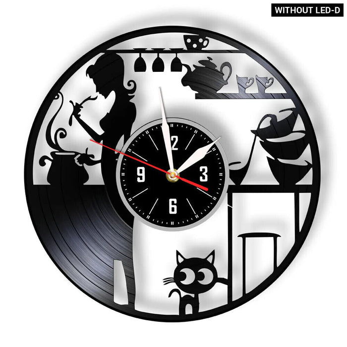 Teapot Vinyl Record Wall Clock