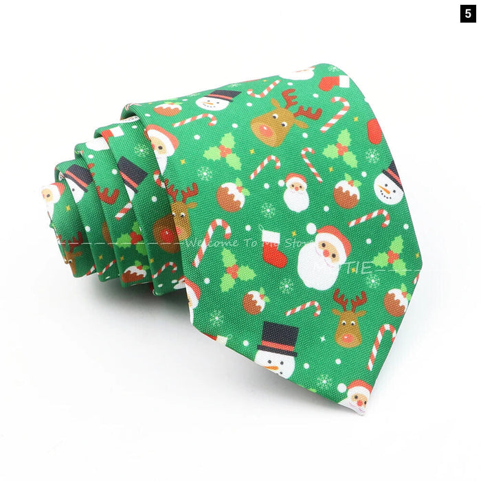 Green Christmas Tree Necktie For Daily Wear Weddings And Gifts