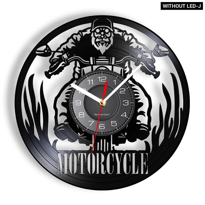 Retro Motorcycle Wall Clock