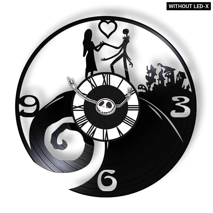 Halloween Nightmare Vinyl Record Wall Clock