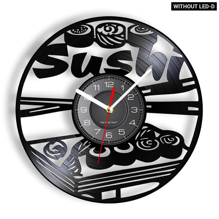 Japanese Cuisine Vinyl Record Clock