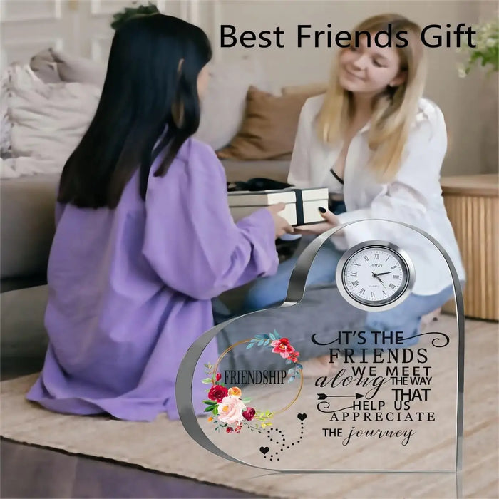 Best Friend Gift Heart Shaped Clock For Women