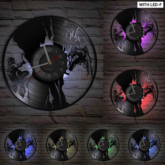 Extreme Rock Climbing Vinyl Record Clock