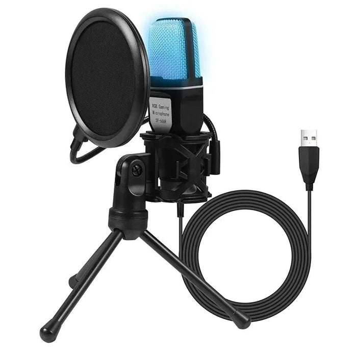 Rgb Usb Microphone For Gaming And Podcasting