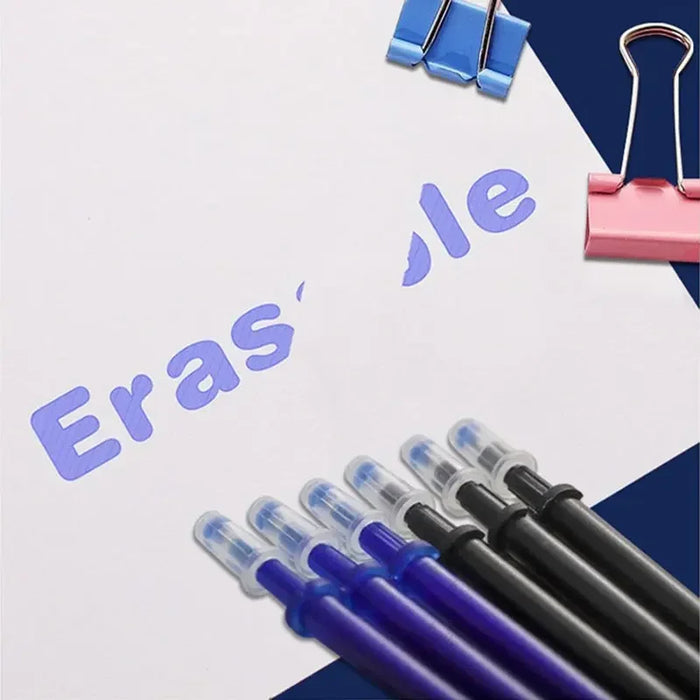 52 Pieces Gel Pen Set 0.5Mm Blue Black Erasable Refills Washable Handle