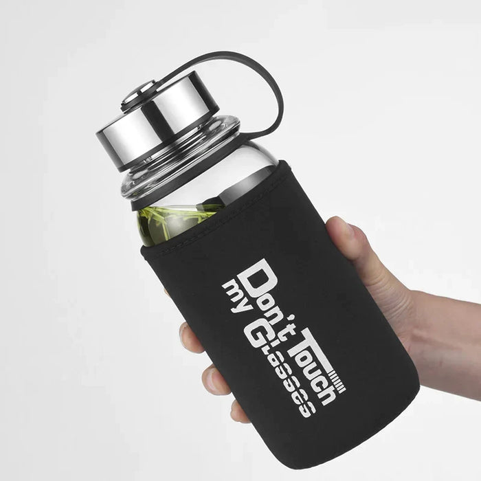 Large Glass Water Bottle For Outdoor Sports And Cycling