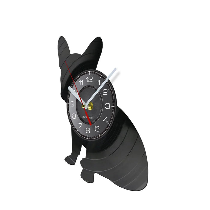 French Bulldog Vinyl Record Wall Clock