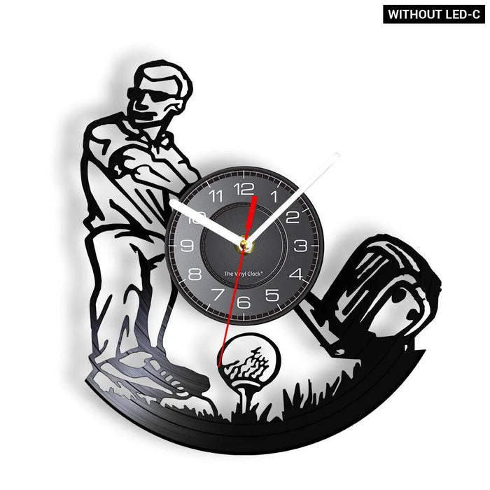 Golfer Vinyl Record Wall Clock