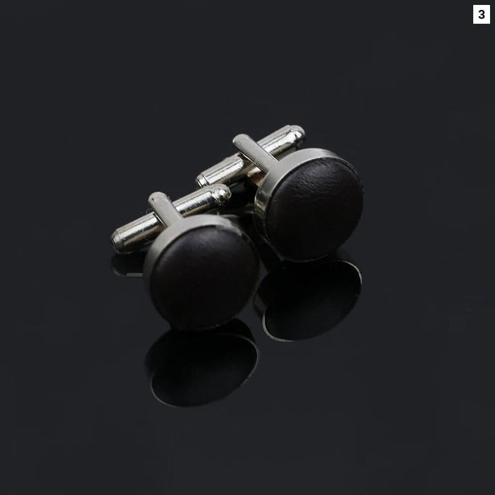 Solid Colour Cufflinks Mens Wedding Accessory