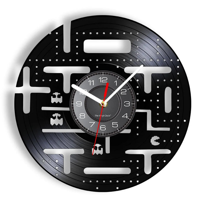 Retro Vinyl Record Wall Clock For Gamer Room Decor