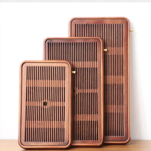 Decorative Bamboo Coffee Tray Set For Kitchen And Restaurant