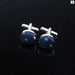 Classic Red Blue Cufflinks Wedding Groom Gift