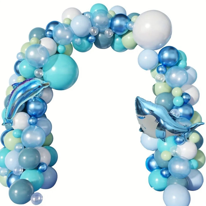 101Pcs Ocean Series Balloon Garland Set Shark Themed Outdoor Party Atmosphere Set To Celebrate Wedding Decoration Balloons