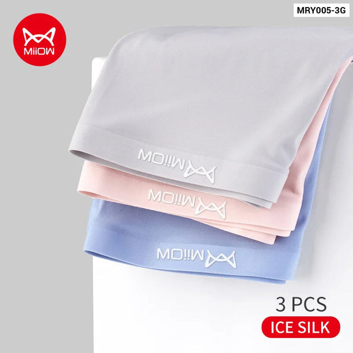 3 Piece Mens Ice Silk Boxer Shorts