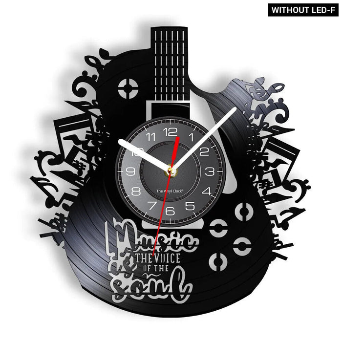 Music Speaks Vinyl Record Wall Clock