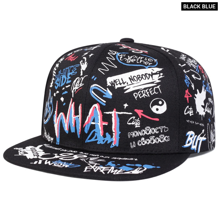 Adjustable Graffiti Print Baseball Cap / Hat