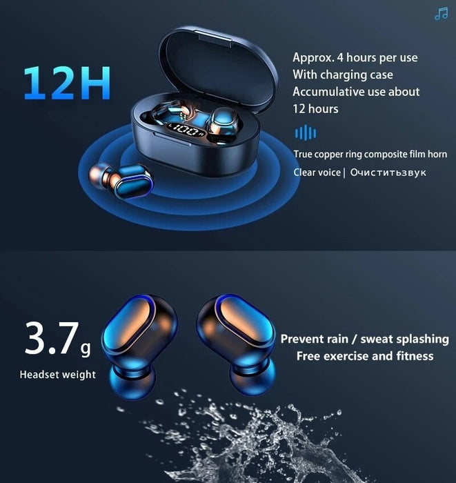 E7s Tws Bluetooth Headset Wireless In Ear Stereo Noise