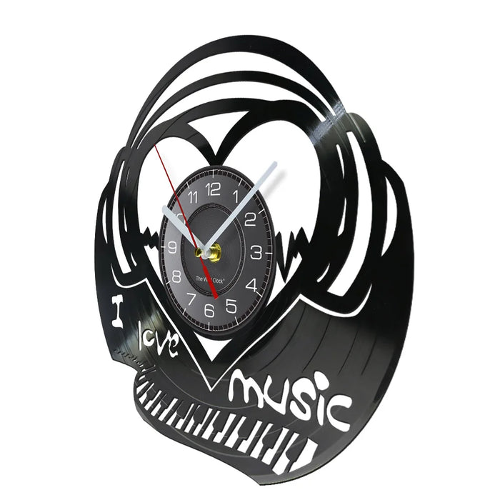 Music Lovers Vinyl Record Wall Clock