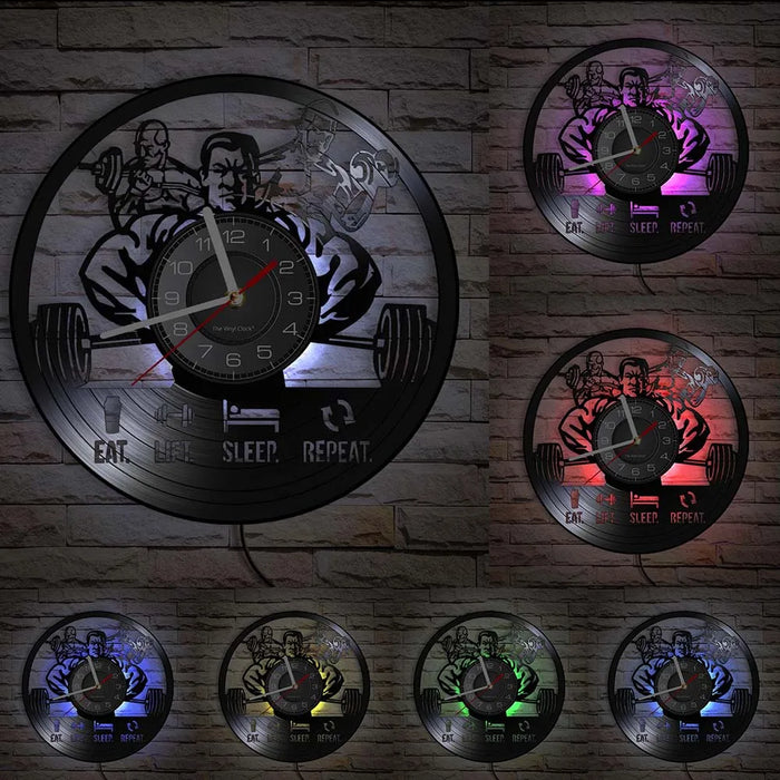 Muscle Men Workout Wall Clock