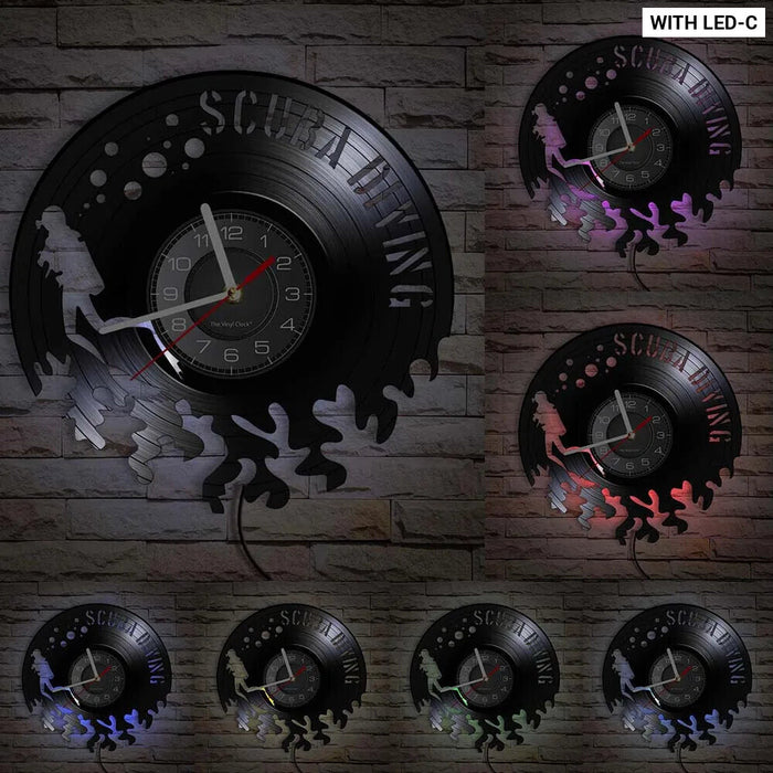 Underwater Scuba Diving Wall Clock