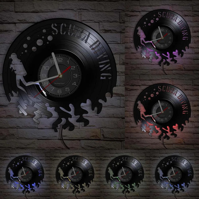 Underwater Scuba Diving Wall Clock