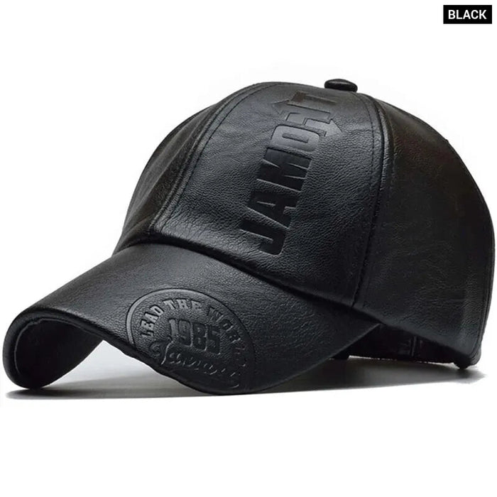 Adjustable Leather Baseball Cap / Hat For Outdoor Wear