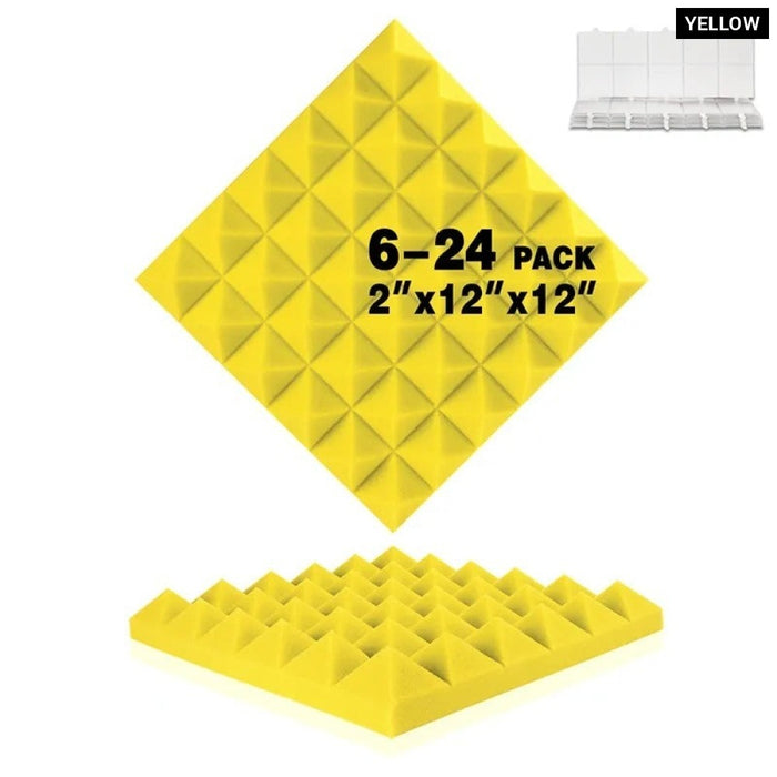 Pyramid studio acoustic foam Panel 6 12 24 Pcs  Acoustic Panel For Music Studio Wall Soundproof Sponge Pad Home Decoration