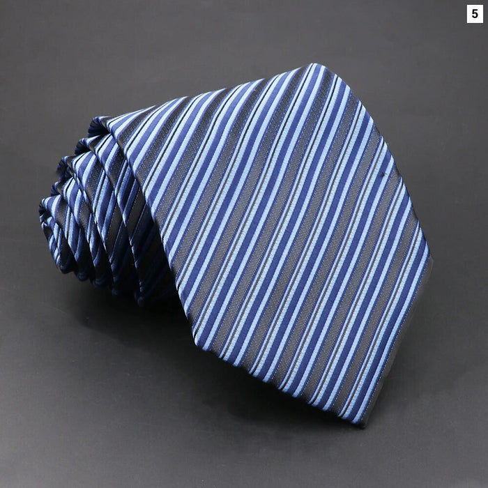 Purple Striped Necktie For Business Weddings And Daily Wear