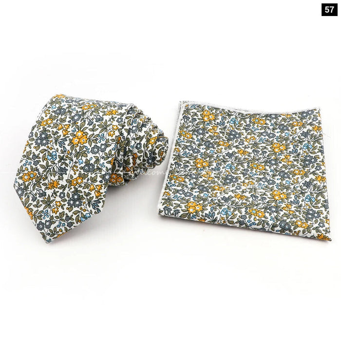 Floral Cotton Tie Set For Parties And Daily Wear