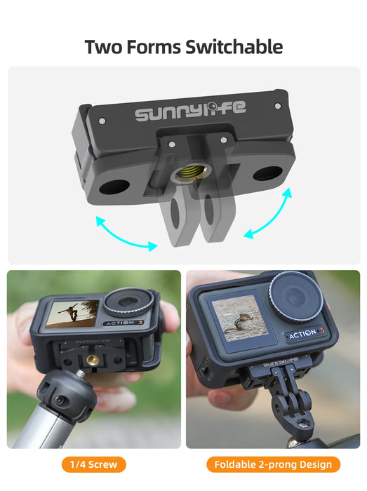 For Dji Osmo Action 4/3/2 Foldable Quick-release Plate