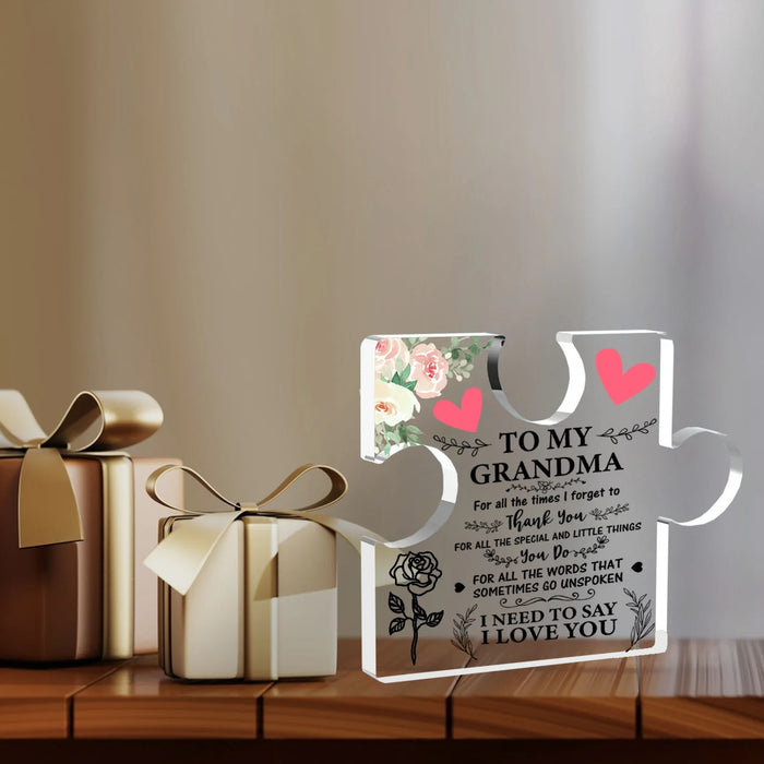 Grandma Gift Acrylic Desktop Plaque For Grandchildren