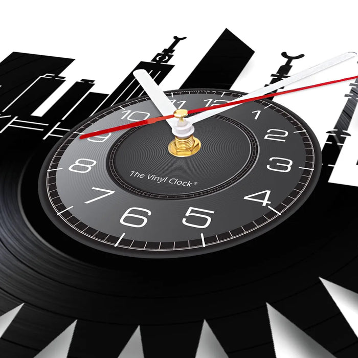 Mecca Skyline Vinyl Record Wall Clock