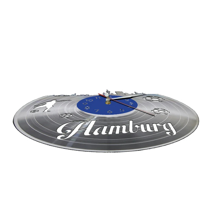 German Football Stadium Vinyl Record Clock