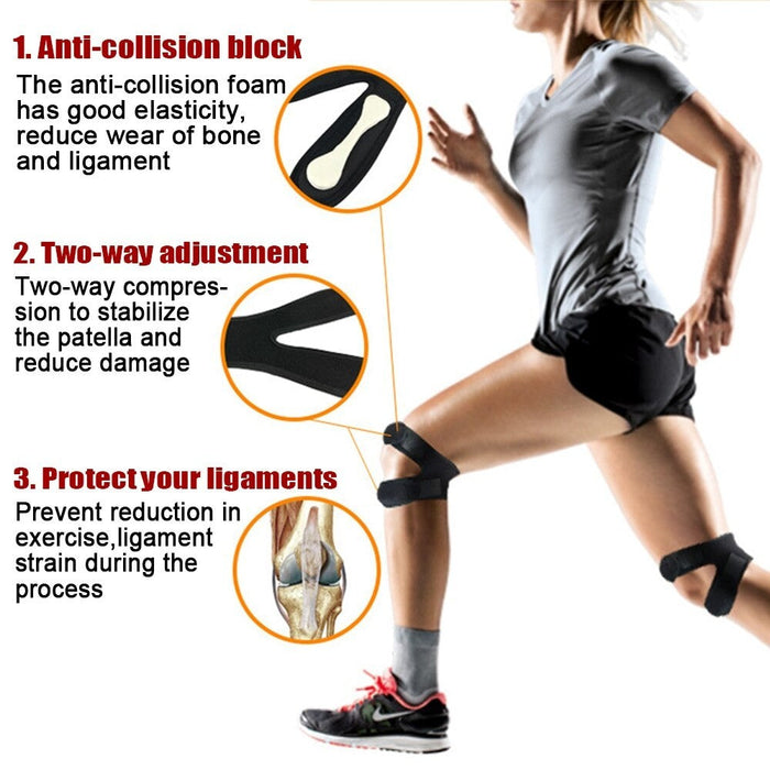 1Piece Adjustable Neoprene Knee Brace Support for Running Arthritis Jumper Tennis