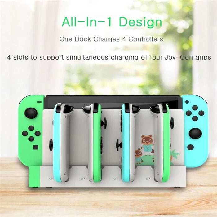 4 Slot Charging Dock For Nintendo Switch Controllers