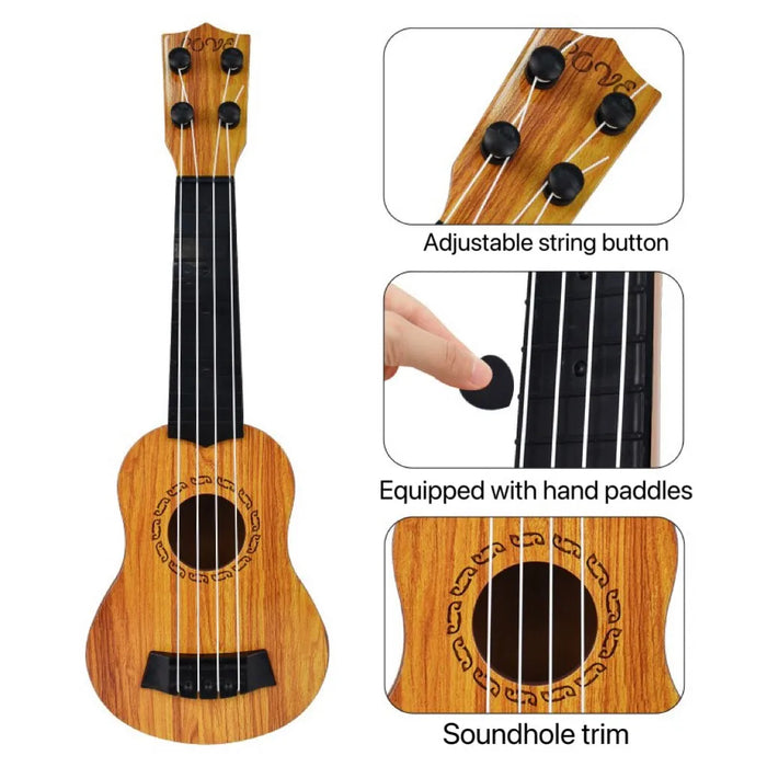 35cm Elementary Instruments With Paddles Simulating Children Guitar Toy