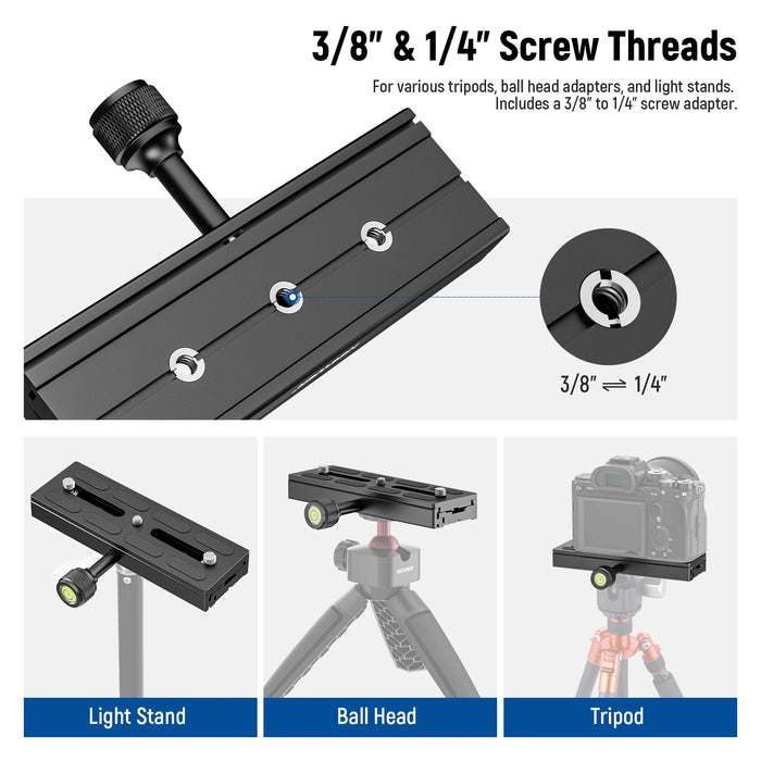 150Mm Qr Plate Set For Arca Swiss Tripod Clamp Bubble Levels Quick Release Adapter