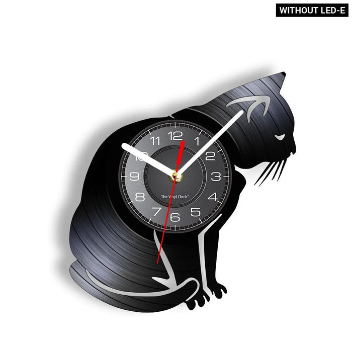 Cat Silhouette Wall Clock